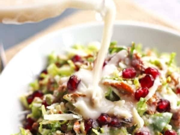 Brussels Sprouts Salad with Creamy Shallot Dressing